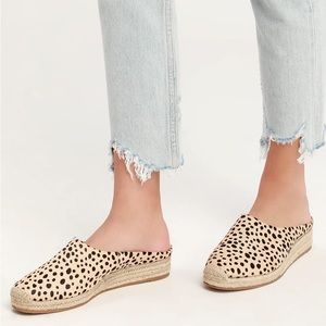 Dolce Vita Brandi Leopard Calf Hair Espadrille Slides 7